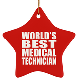 World's Best Medical Technician - Star Ornament