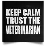 Keep Calm and Trust The Veterinarian - Poster Square