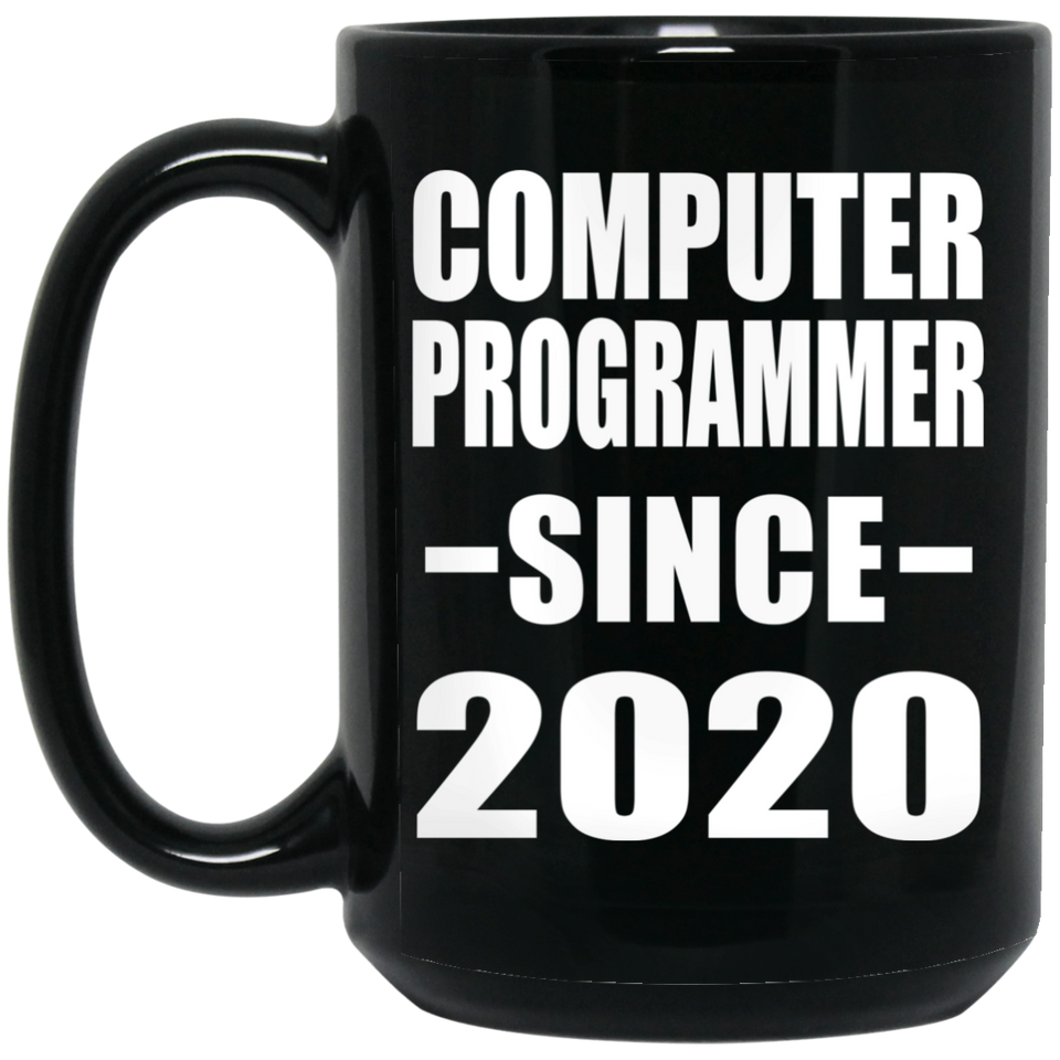 Computer Programmer Since 2020 - 15oz Coffee Mug Black