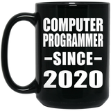 Computer Programmer Since 2020 - 15oz Coffee Mug Black