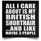 All I Care About Is My British Shorthair - Poster Square