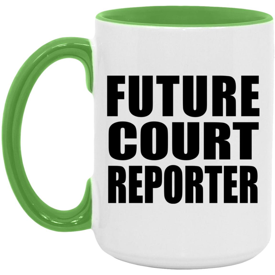Future Court Reporter - 15oz Accent Mug Green