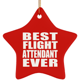 Best Flight Attendant Ever - Star Ornament