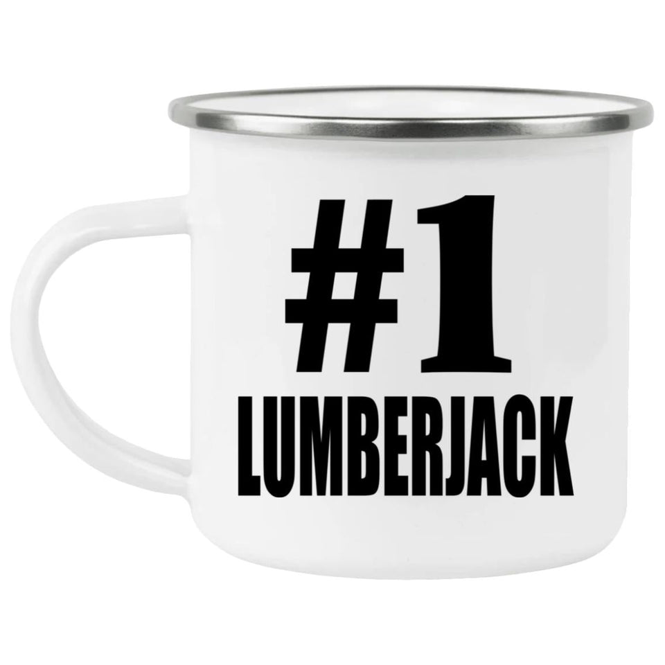 Number One #1 Lumberjack - 12oz Camping Mug