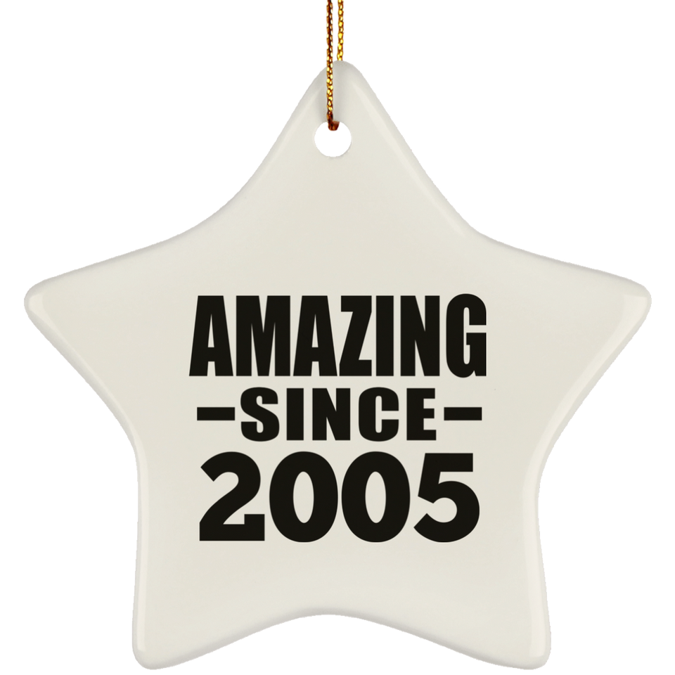 19th Birthday Amazing Since 2005 - Star Ornament