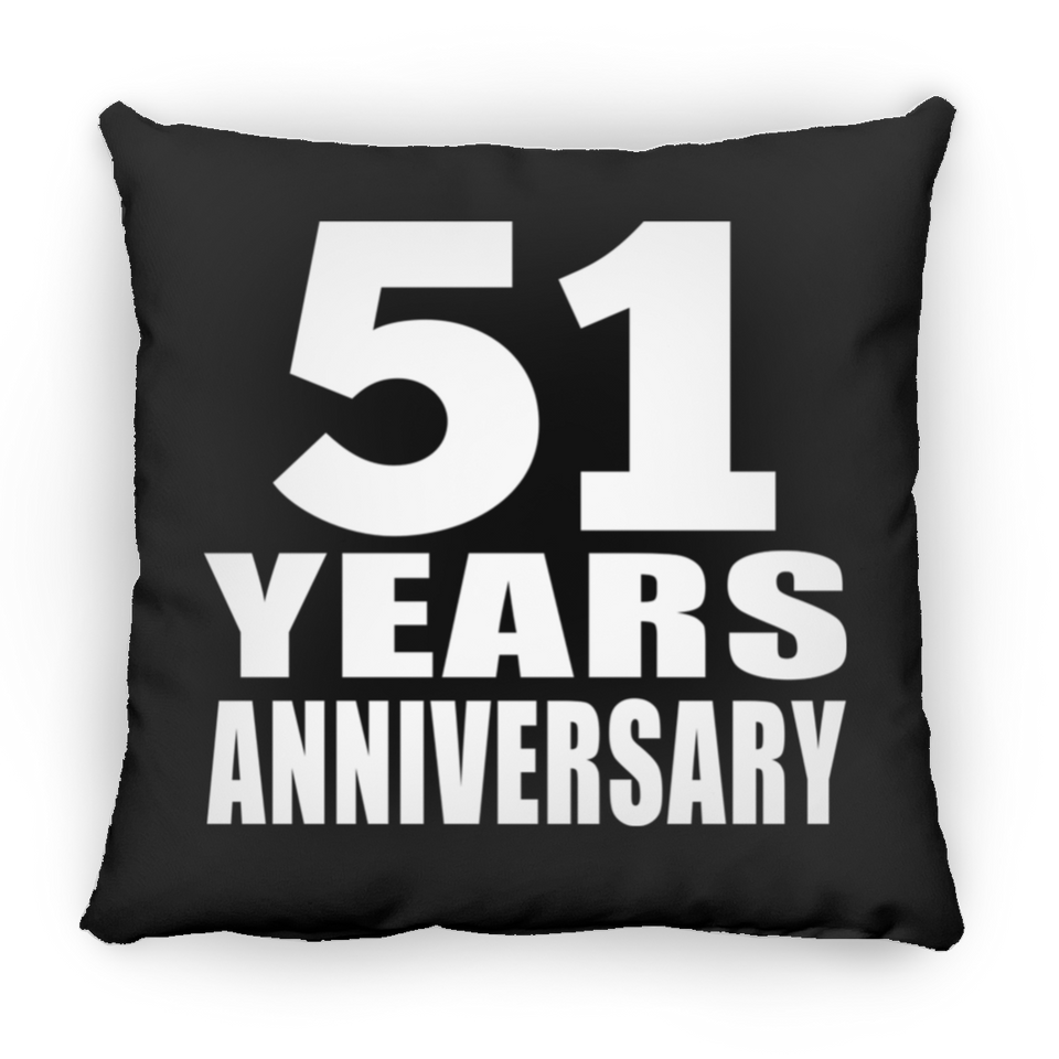51st Anniversary 51 Years - Throw Pillow Black