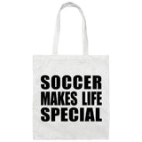 Soccer Makes Life Special - Tote Bag White