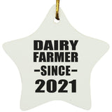 Dairy Farmer Since 2021 - Star Ornament