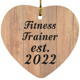 Fitness Trainer Established Est. 2022 - Heart Ornament C