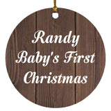 Randy Baby's First Christmas - Circle Ornament D