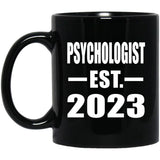 Psychologist Established EST. 2023 - 11oz Coffee Mug Black