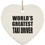World's Greatest Taxi Driver - Heart Ornament