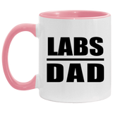 Labs Dad - 11oz Accent Mug Pink