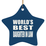 World's Best Daughter In Law - Star Ornament