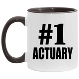 Number One #1 Actuary - 11oz Accent Mug Black