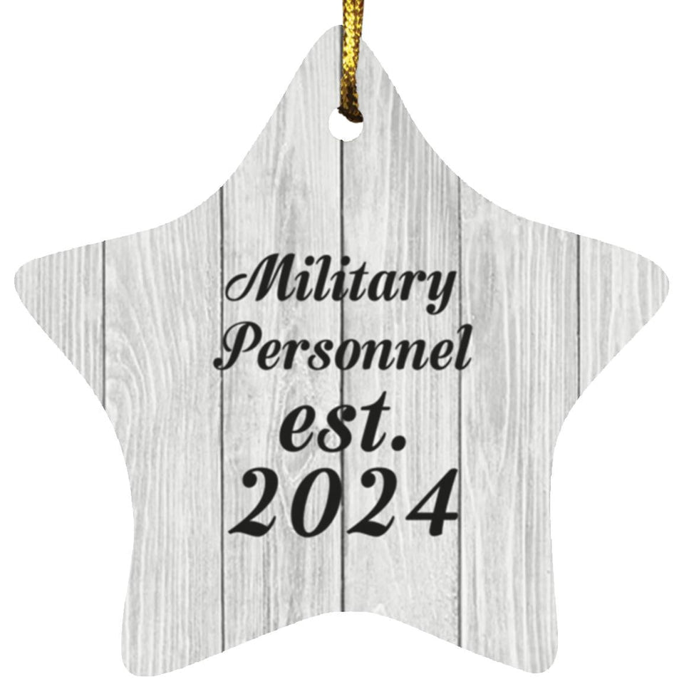 Military Personnel Established Est. 2024 - Star Ornament F