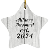 Military Personnel Established Est. 2024 - Star Ornament F