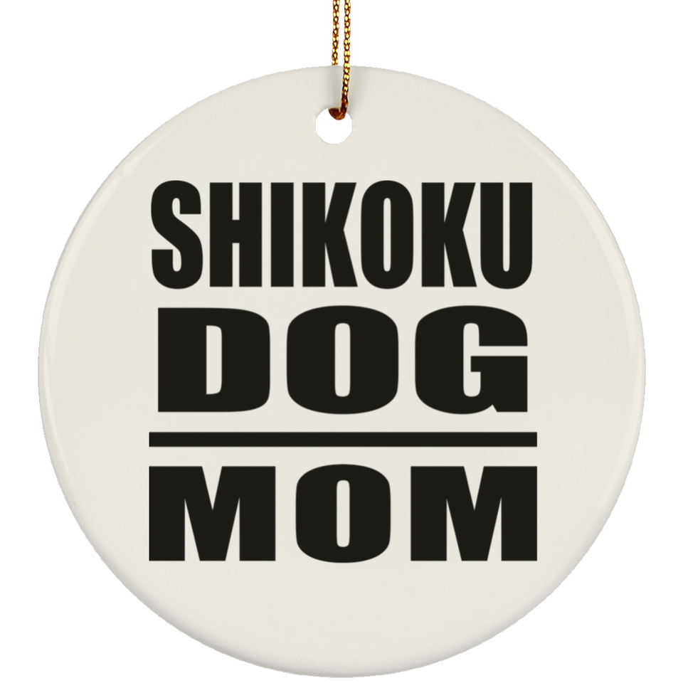 Shikoku Dog Mom - Circle Ornament