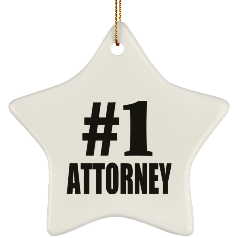 Number One #1 Attorney - Star Ornament