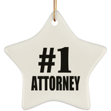 Number One #1 Attorney - Star Ornament