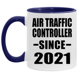 Air Traffic Controller Since 2021 - 11oz Accent Mug Purple