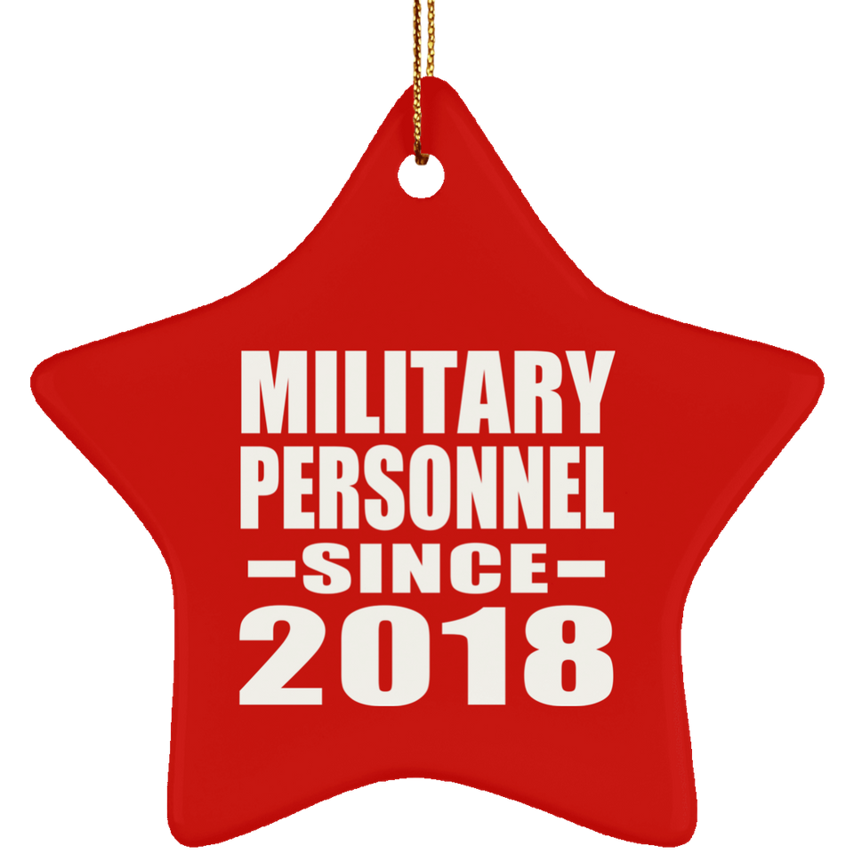 Military Personnel Since 2018 - Star Ornament