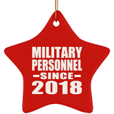 Military Personnel Since 2018 - Star Ornament