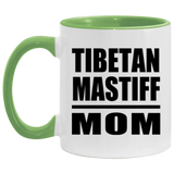 Tibetan Mastiff Mom - 11oz Accent Mug Green