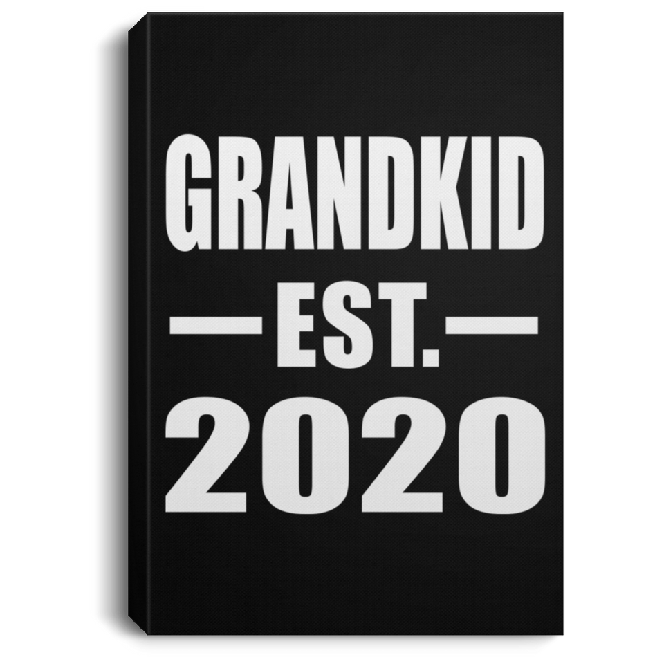 Grandkid Established EST. 2020 - Canvas Portrait