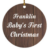 Franklin Baby's First Christmas - Circle Ornament D