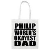 Philip World's Okayest Dad - Tote Bag White