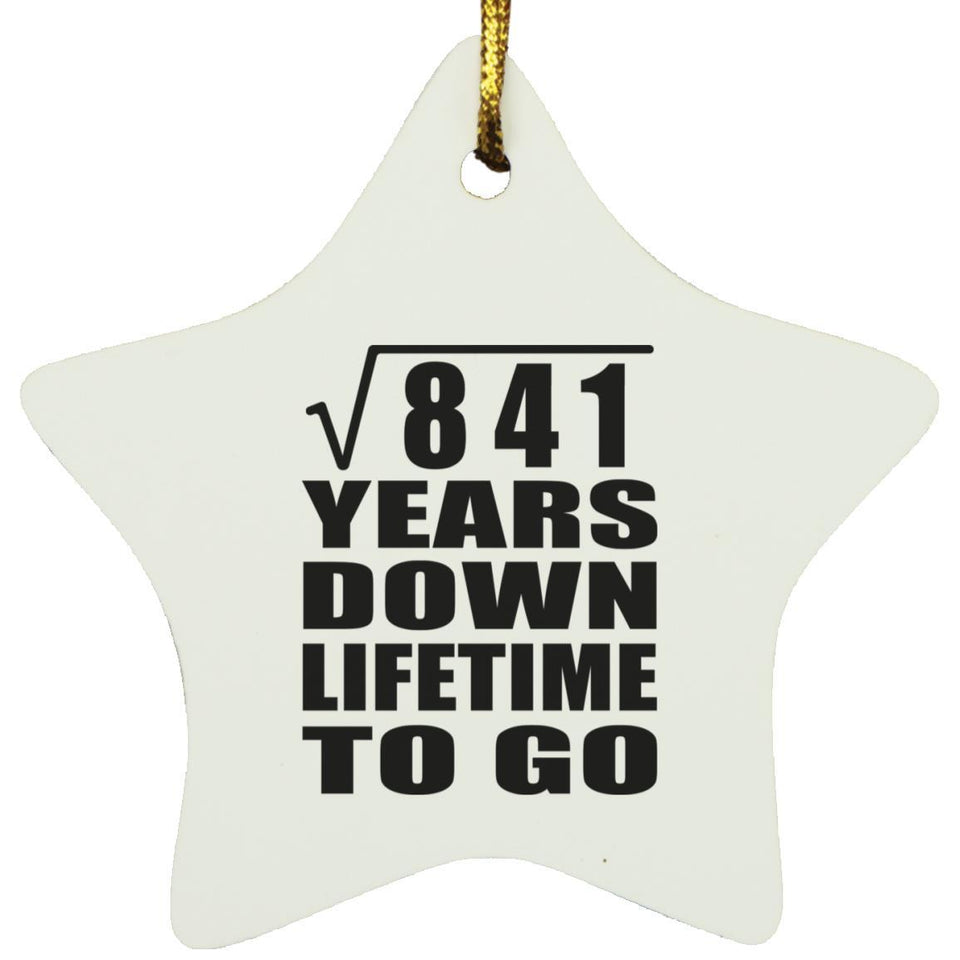 29th Anniversary Square Root of 841 Years Lifetime To Go - Star Ornament