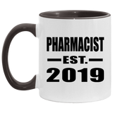 Pharmacist Established EST. 2019 - 11oz Accent Mug Black