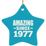 47th Birthday Amazing Since 1977 - Star Ornament