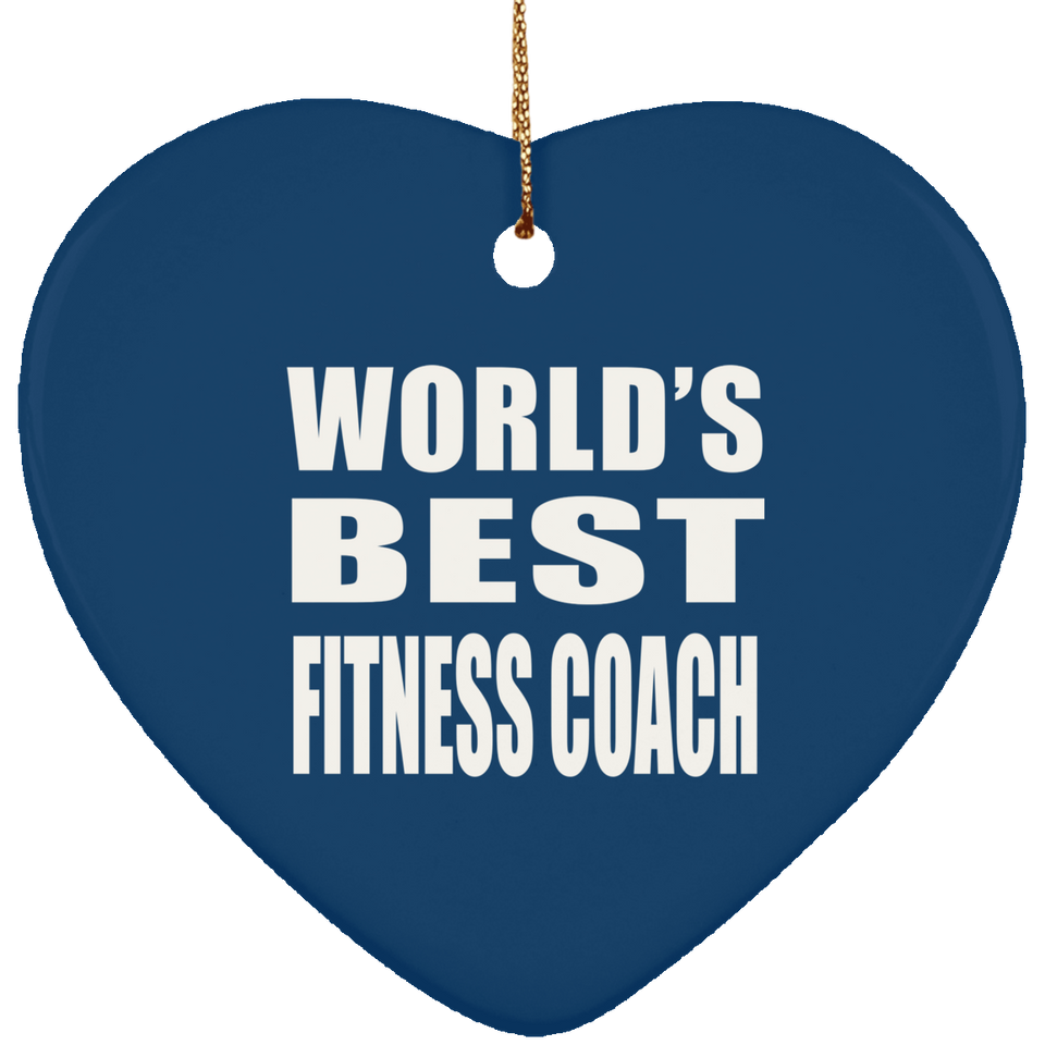 World's Best Fitness Coach - Heart Ornament