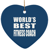 World's Best Fitness Coach - Heart Ornament