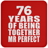 76th Anniversary 76 Years Of Being Mr Perfect - Drink Coaster