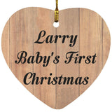 Larry Baby's First Christmas - Heart Ornament C
