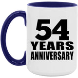 54th Anniversary 54 Years Anniversary - 15oz Accent Mug Purple