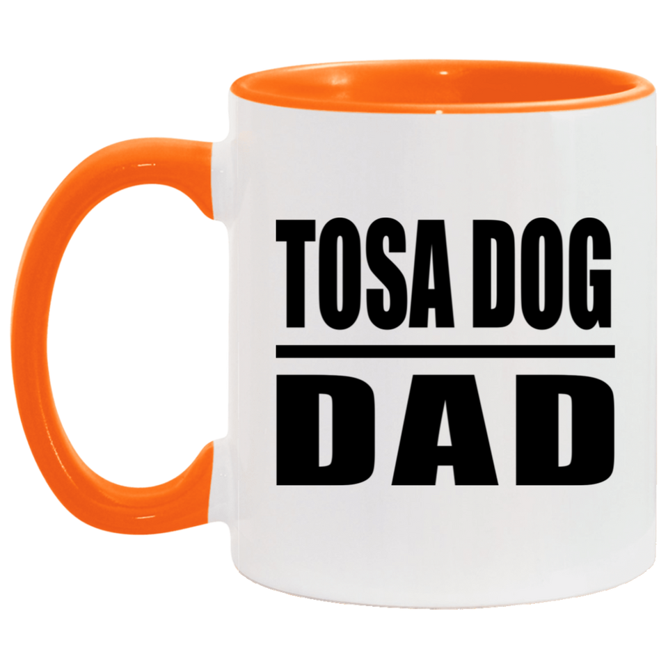 Tosa Dog Dad - 11oz Accent Mug Orange