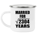 48th Anniversary Married For Square Root of 2304 Years - 12oz Camping Mug