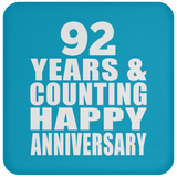 Happy 92nd Anniversary 92 Years & Counting - Drink Coaster