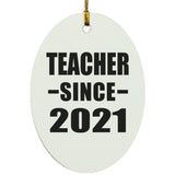 Teacher Since 2021 - Oval Ornament