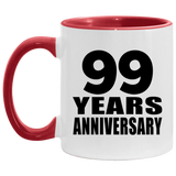 99th Anniversary 99 Years - 11oz Accent Mug Red