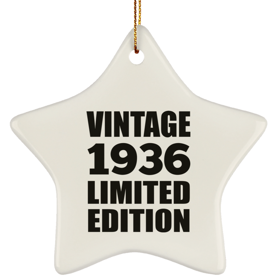 88th Birthday Vintage 1936 Limited Edition - Star Ornament