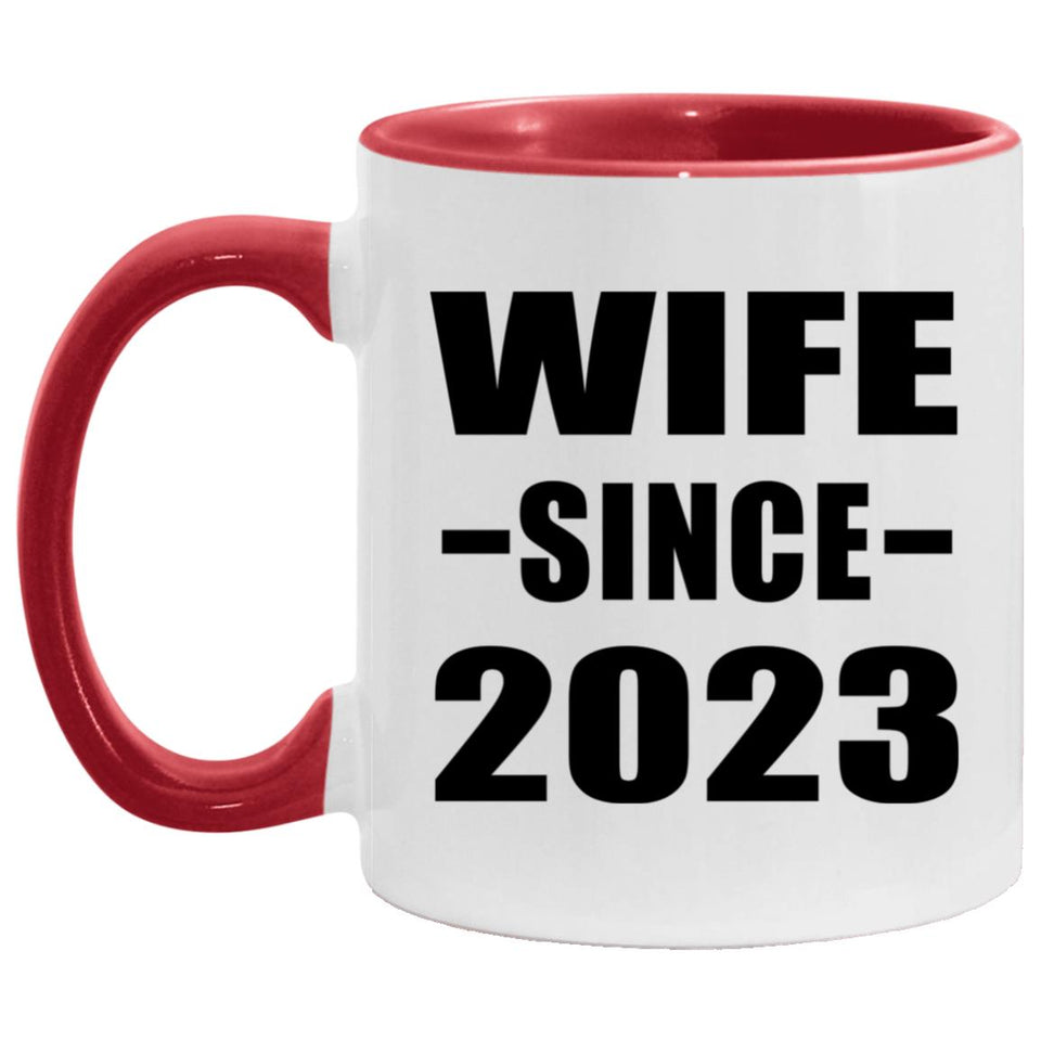 Wife Since 2023 - 11oz Accent Mug Red