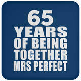 65th Anniversary 65 Years Of Being Mrs Perfect - Drink Coaster