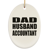 Dad Husband Accountant - Oval Ornament