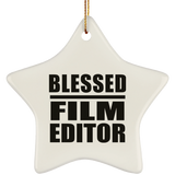 Blessed Film Editor - Star Ornament