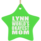 Lynn World's Okayest Mom - Star Ornament